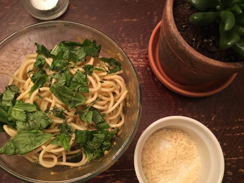 What I learned from a month reducing food waste pasta with herbs